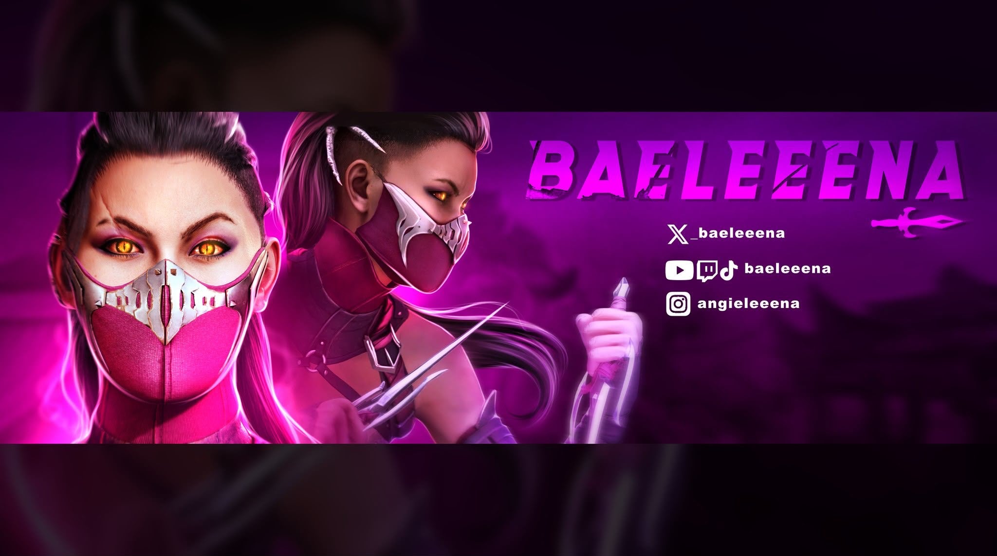 Baeleeena: Twitch, YouTube y TikTok @baeleeena; Instagram @angieleeena; X @_baeleeena